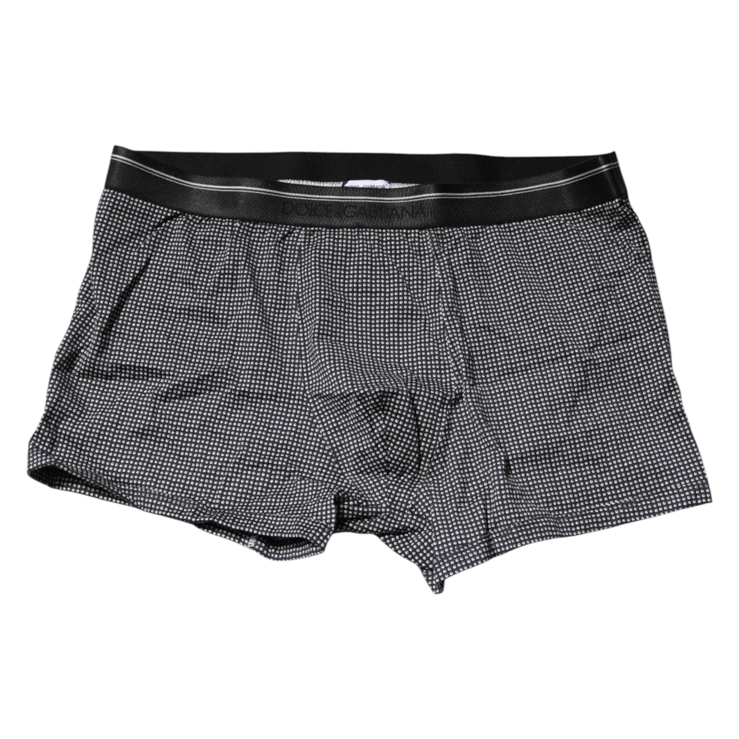 Dolce & Gabbana Gray Printed Cotton Boxer Short Underwear - IT7 | XL - Boxer Shorts