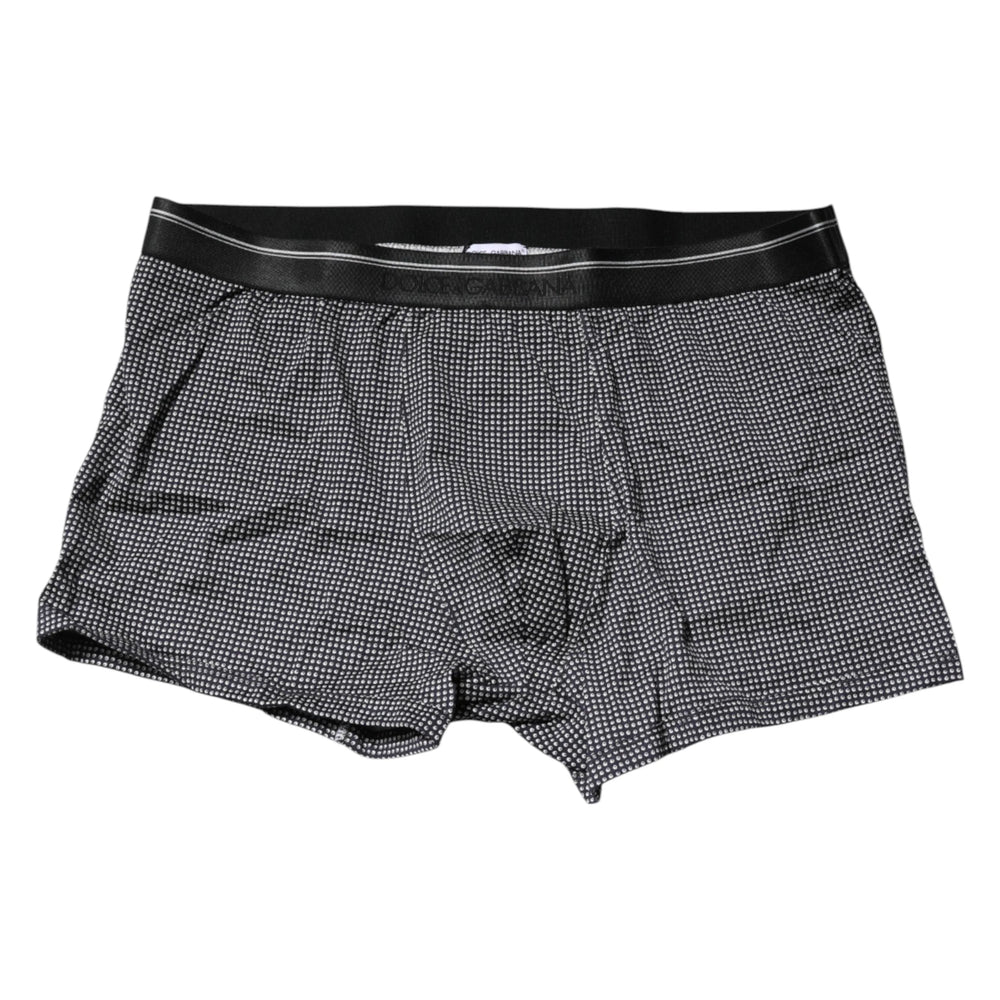 Dolce & Gabbana Gray Printed Cotton Boxer Short Underwear - IT7 | XL - Boxer Shorts