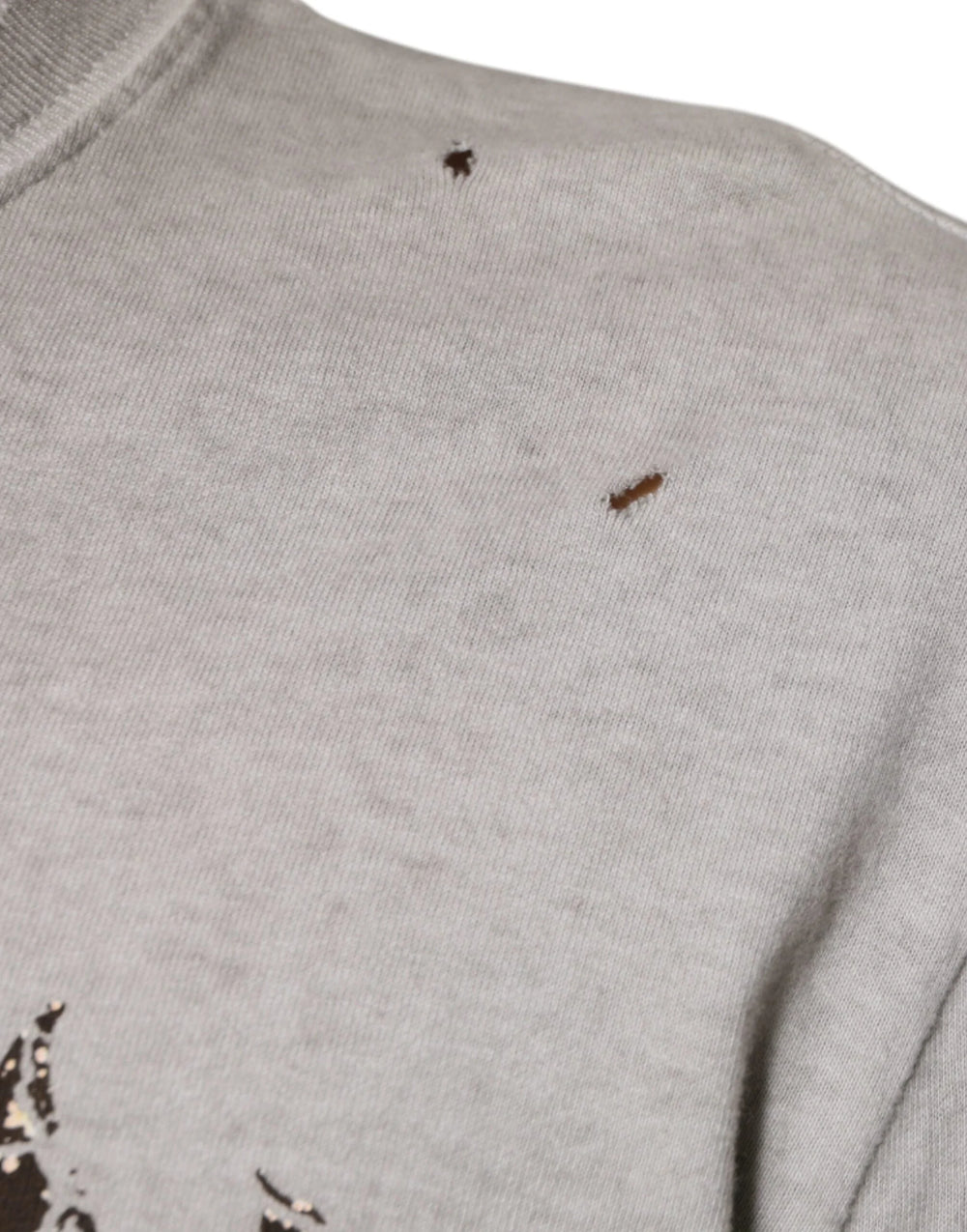 Dolce & Gabbana Gray Printed Cotton Crewneck Pullover Sweater - IT48 | M - Sweaters