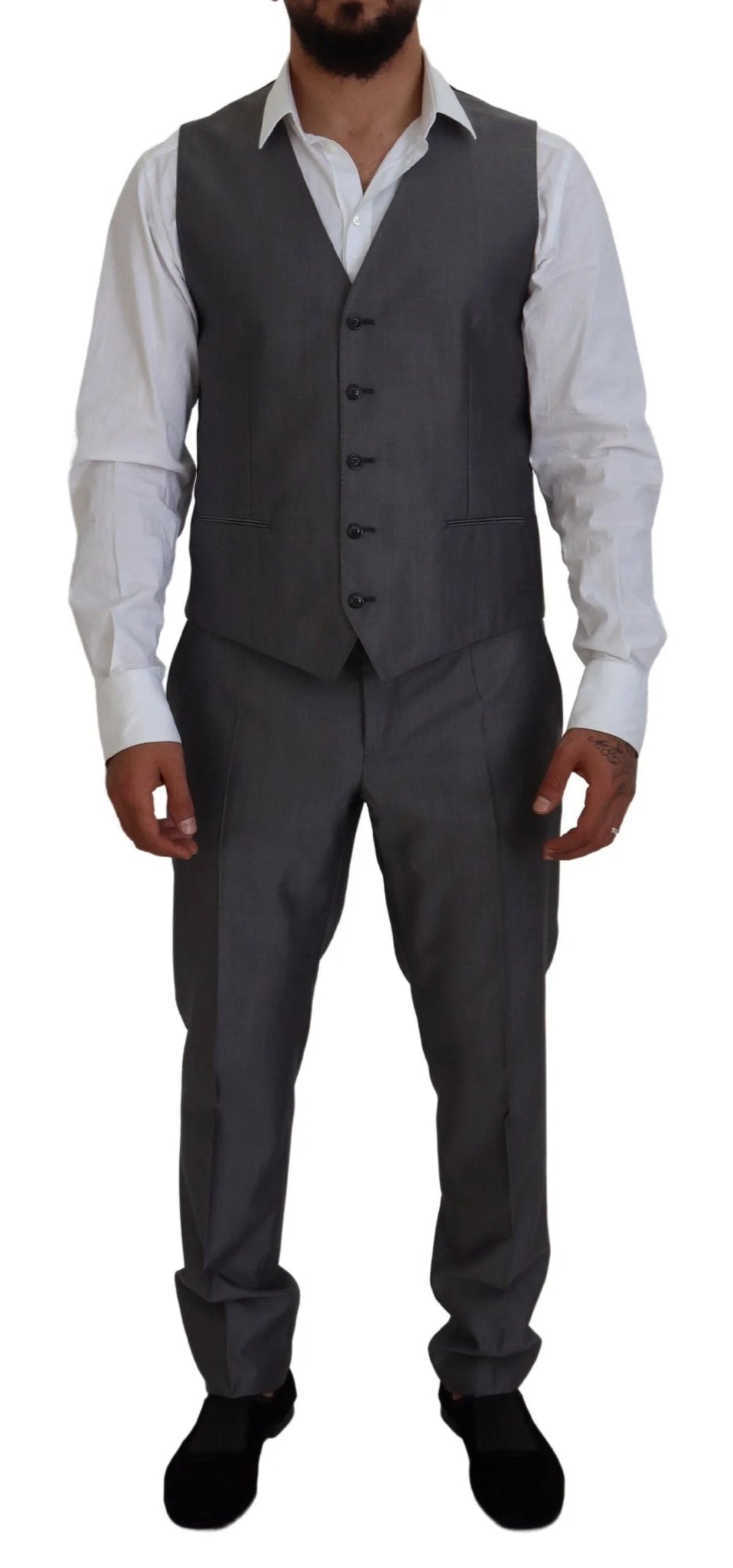 Dolce & Gabbana Gray SICILIA 3 Piece Slim Fit Suit - Suits