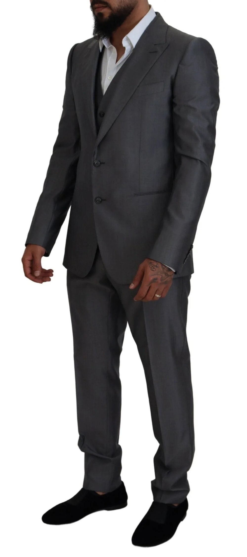 Dolce & Gabbana Gray SICILIA 3 Piece Slim Fit Suit - Suits