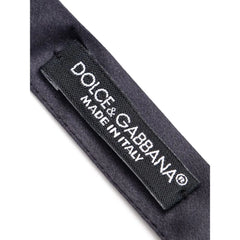 Dolce & Gabbana Gray Silk Bowty - One Size