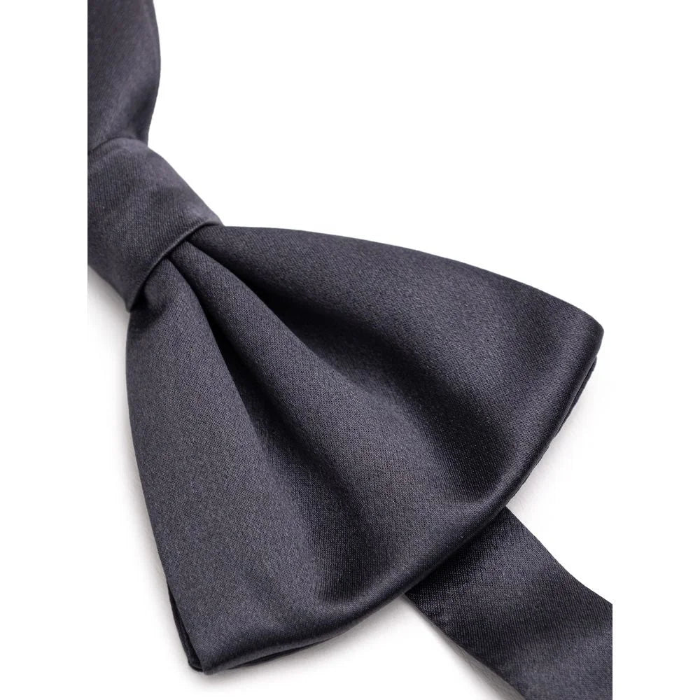 Dolce & Gabbana Gray Silk Bowty - One Size