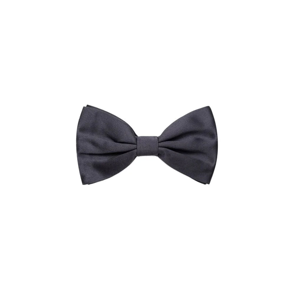 Dolce & Gabbana Gray Silk Bowty - One Size - Neckties