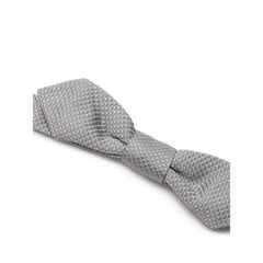Dolce & Gabbana Gray Silk Bowty - One Size - Neckties