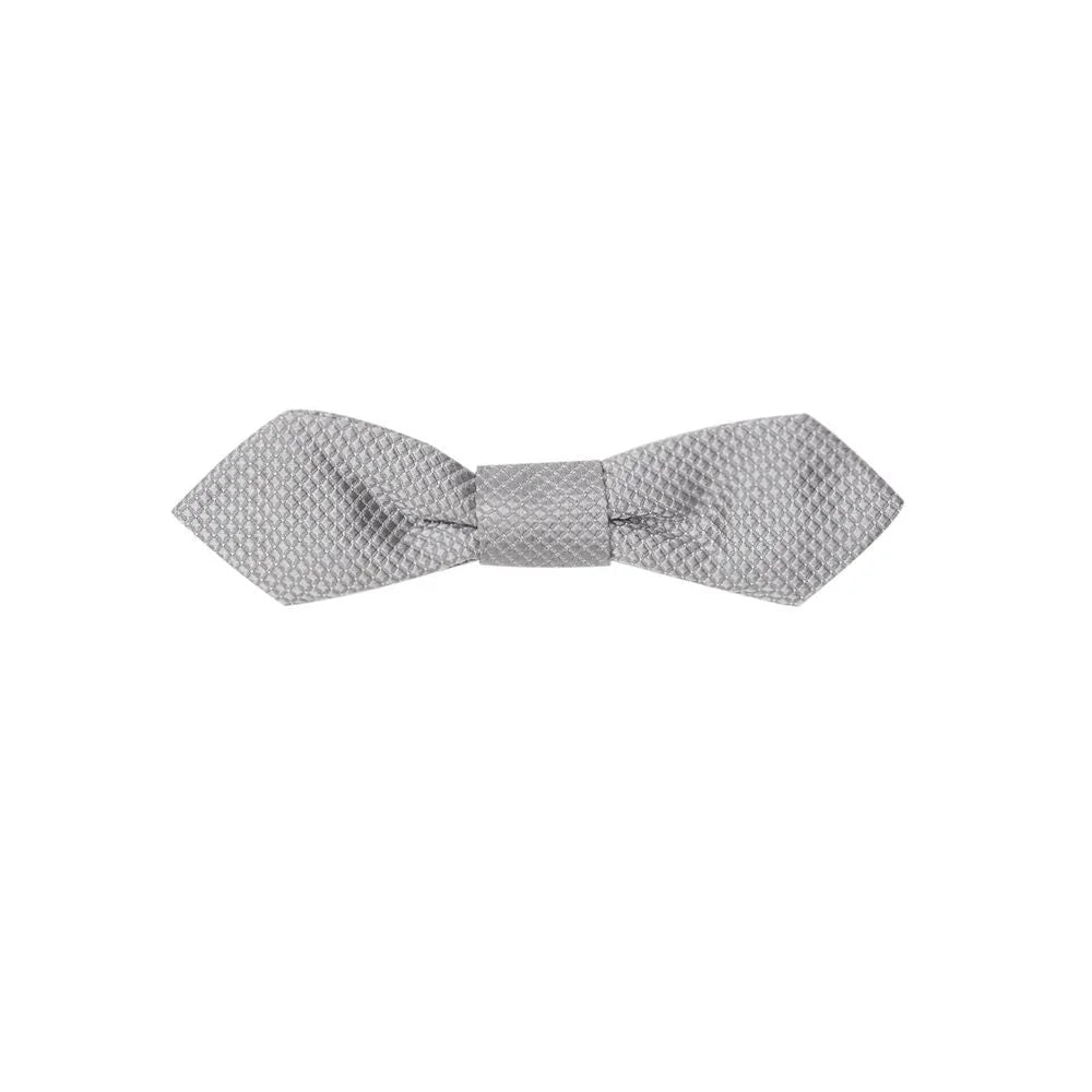 Dolce & Gabbana Gray Silk Bowty - One Size - Neckties