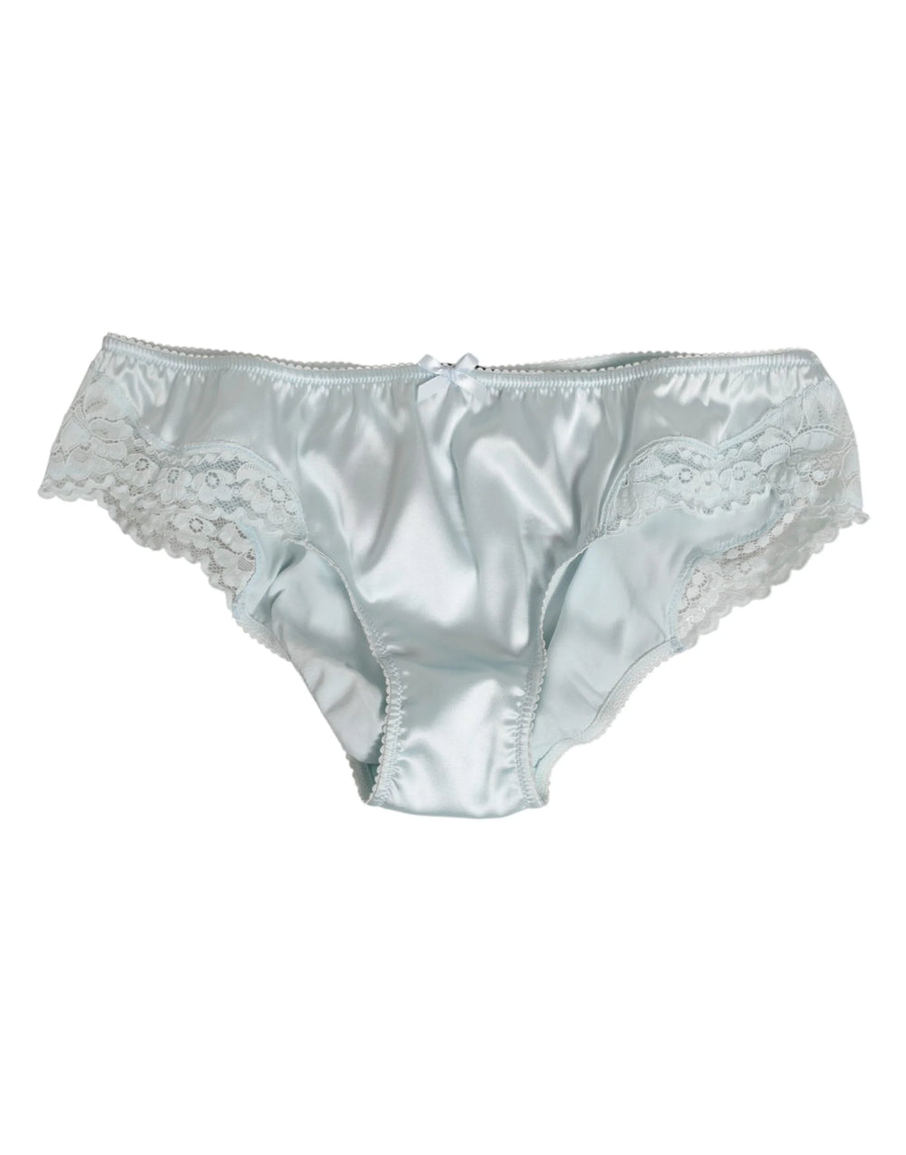 Dolce & Gabbana Gray Silk Satin Floral Lace Panty Brief Underwear - IT4 | L - Briefs