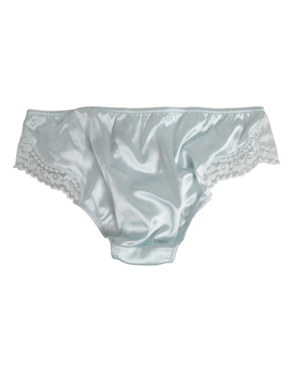 Dolce & Gabbana Gray Silk Satin Floral Lace Panty Brief Underwear - IT4 | L