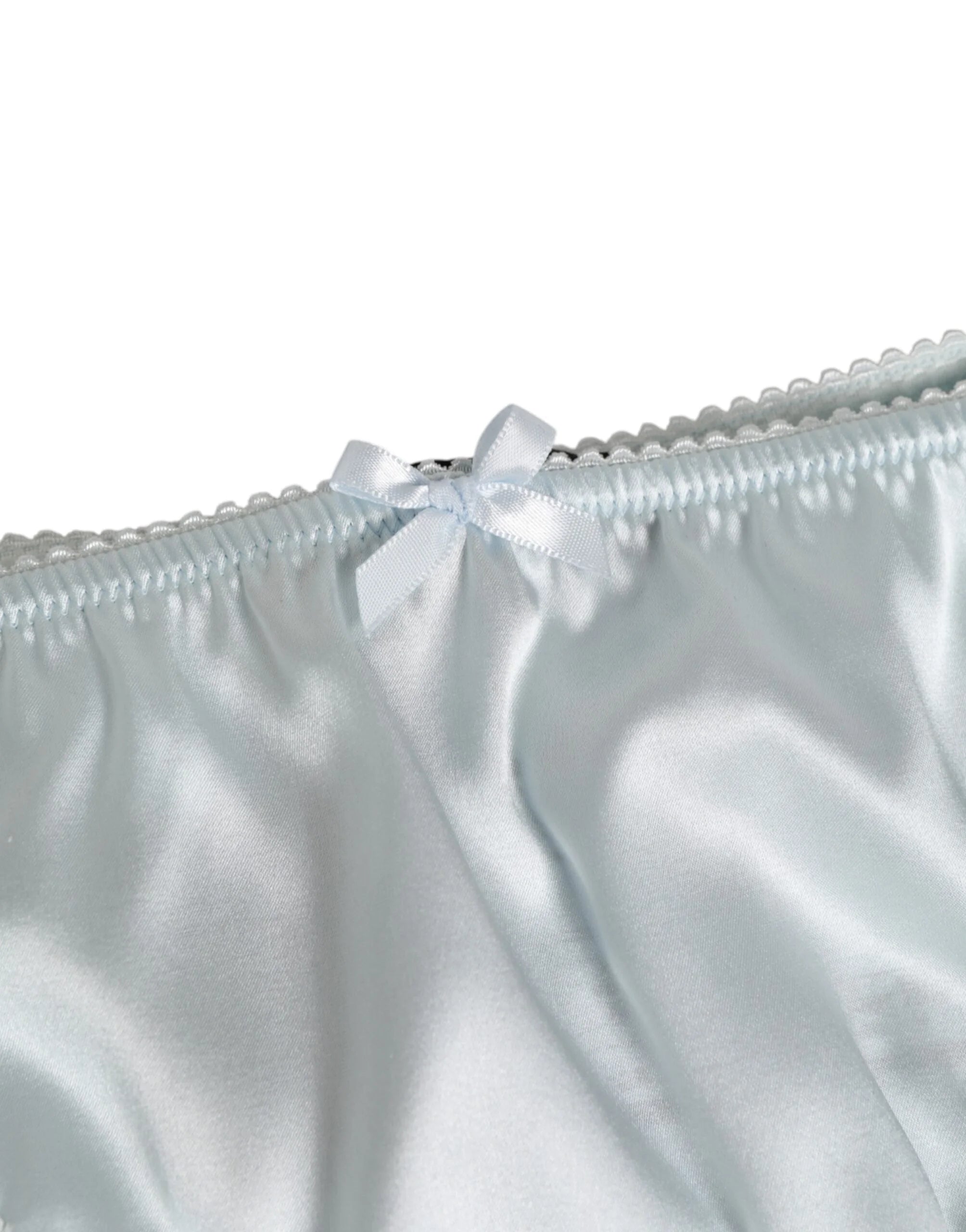 Dolce & Gabbana Gray Silk Satin Floral Lace Panty Brief Underwear - IT4 | L