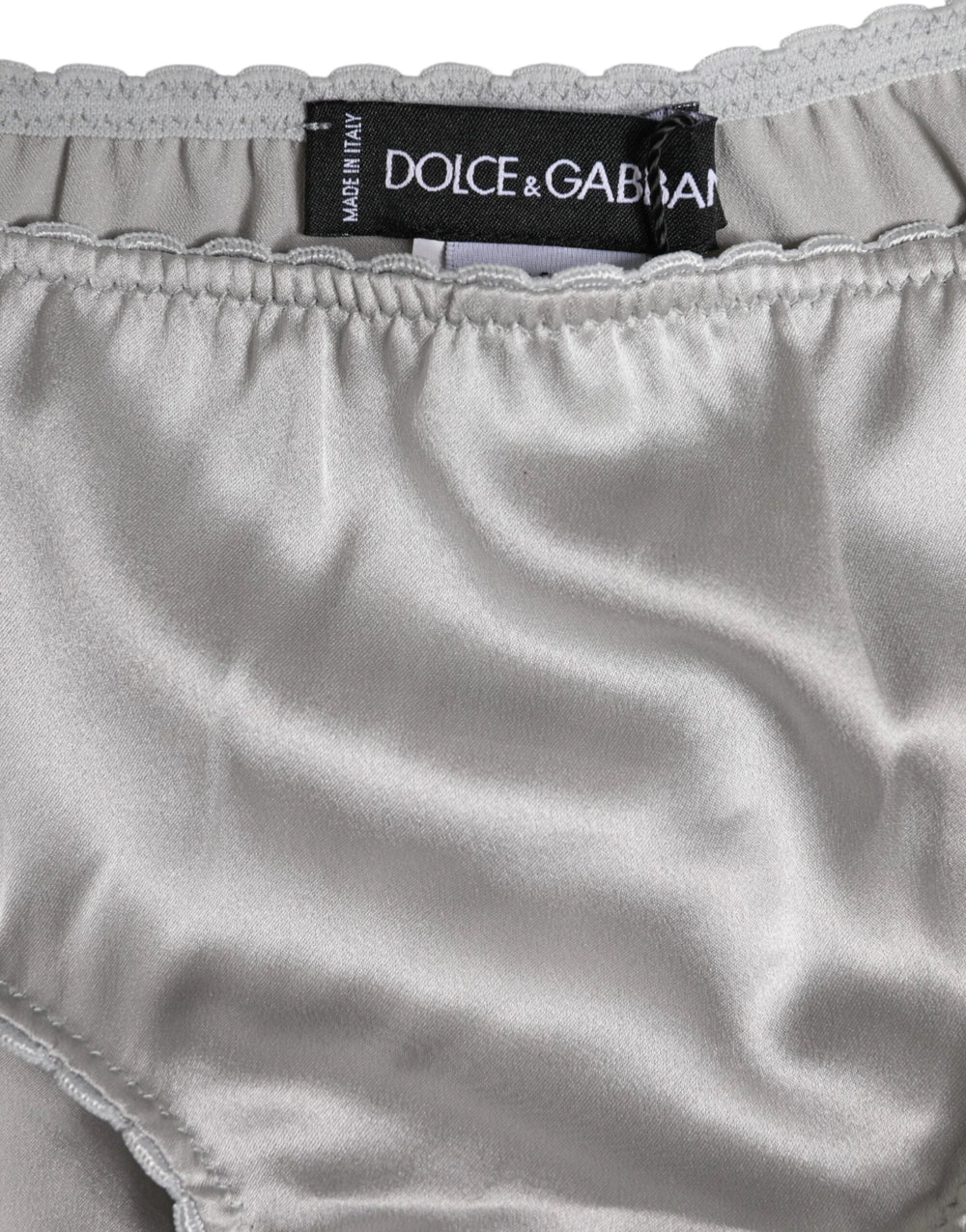 Dolce & Gabbana Gray Silk Stretch Bottom Low Waist Panty Underwear - IT2 | S - Briefs