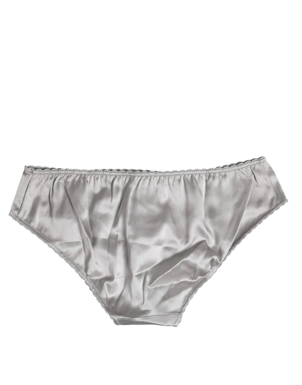 Dolce & Gabbana Gray Silk Stretch Bottom Low Waist Panty Underwear - IT2 | S - Briefs