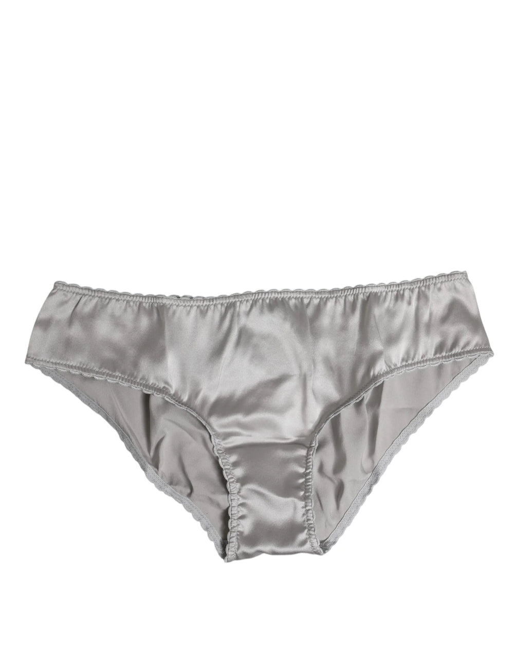Dolce & Gabbana Gray Silk Stretch Bottom Low Waist Panty Underwear - IT2 | S - Briefs