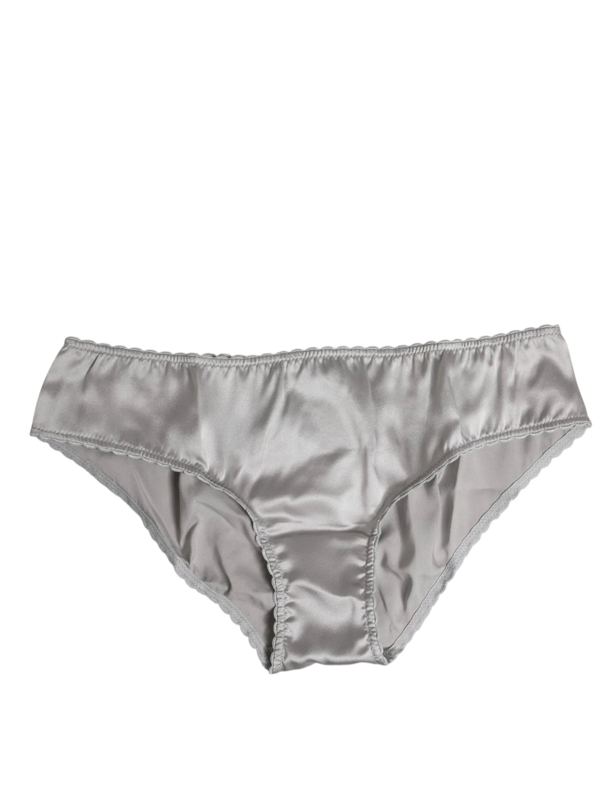 Dolce & Gabbana Gray Silk Stretch Bottom Low Waist Panty Underwear - IT2 | S - Briefs