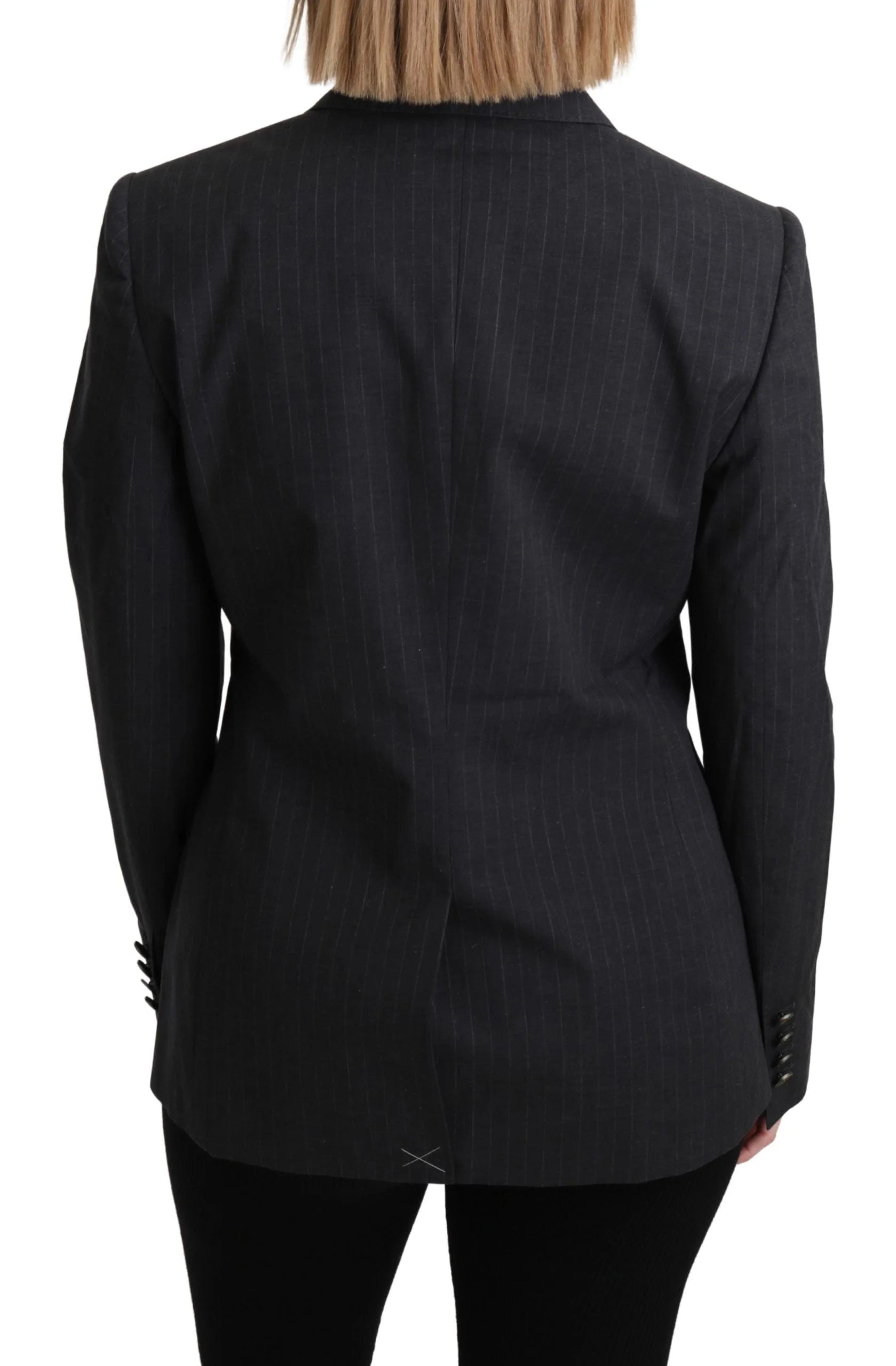 Dolce & Gabbana Gray Single Breasted Blazer Cotton Jacket - IT44|L - Sport Jackets