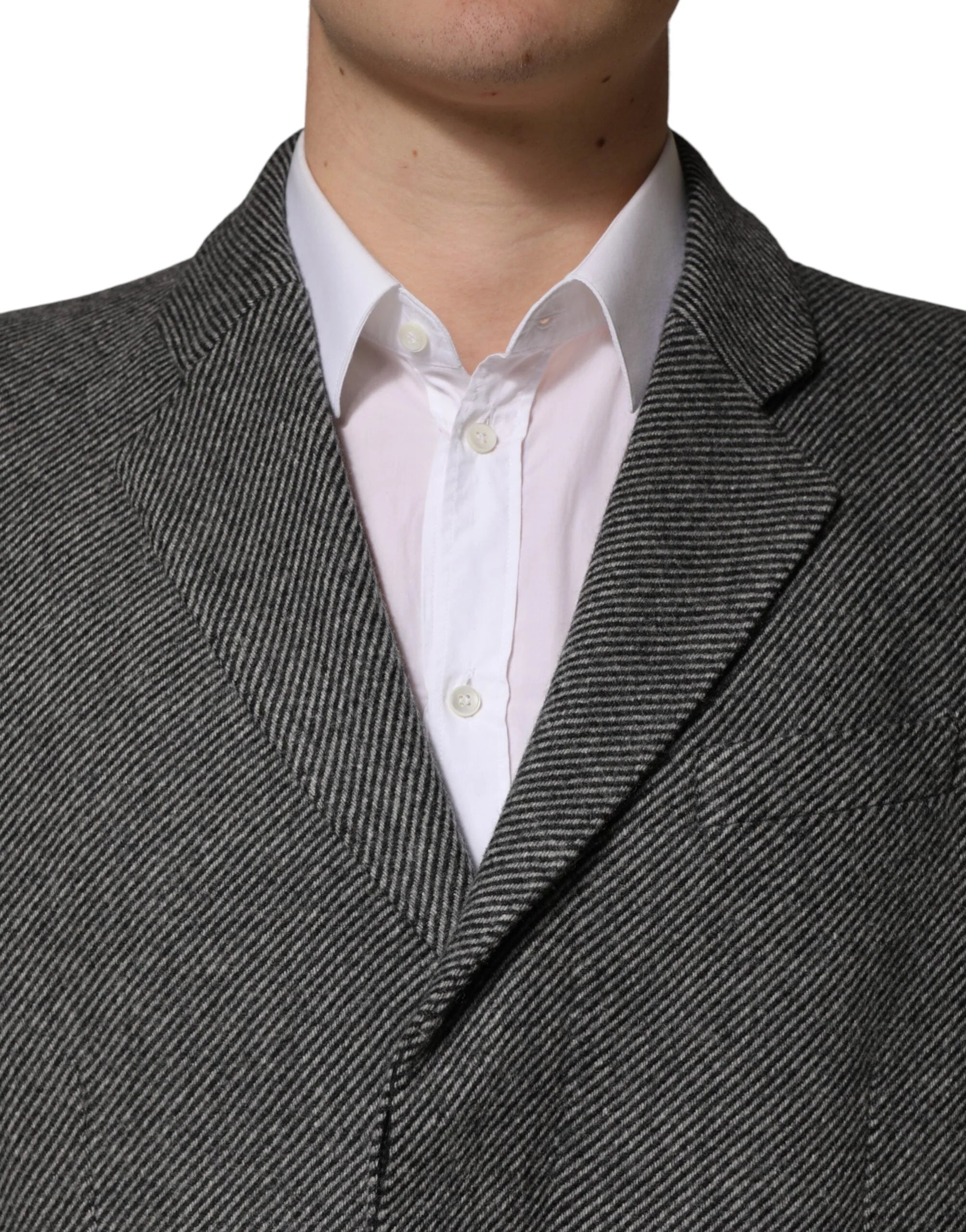 Dolce & Gabbana Gray Single Breasted Men Trench Coat Jacket - IT50 | L
