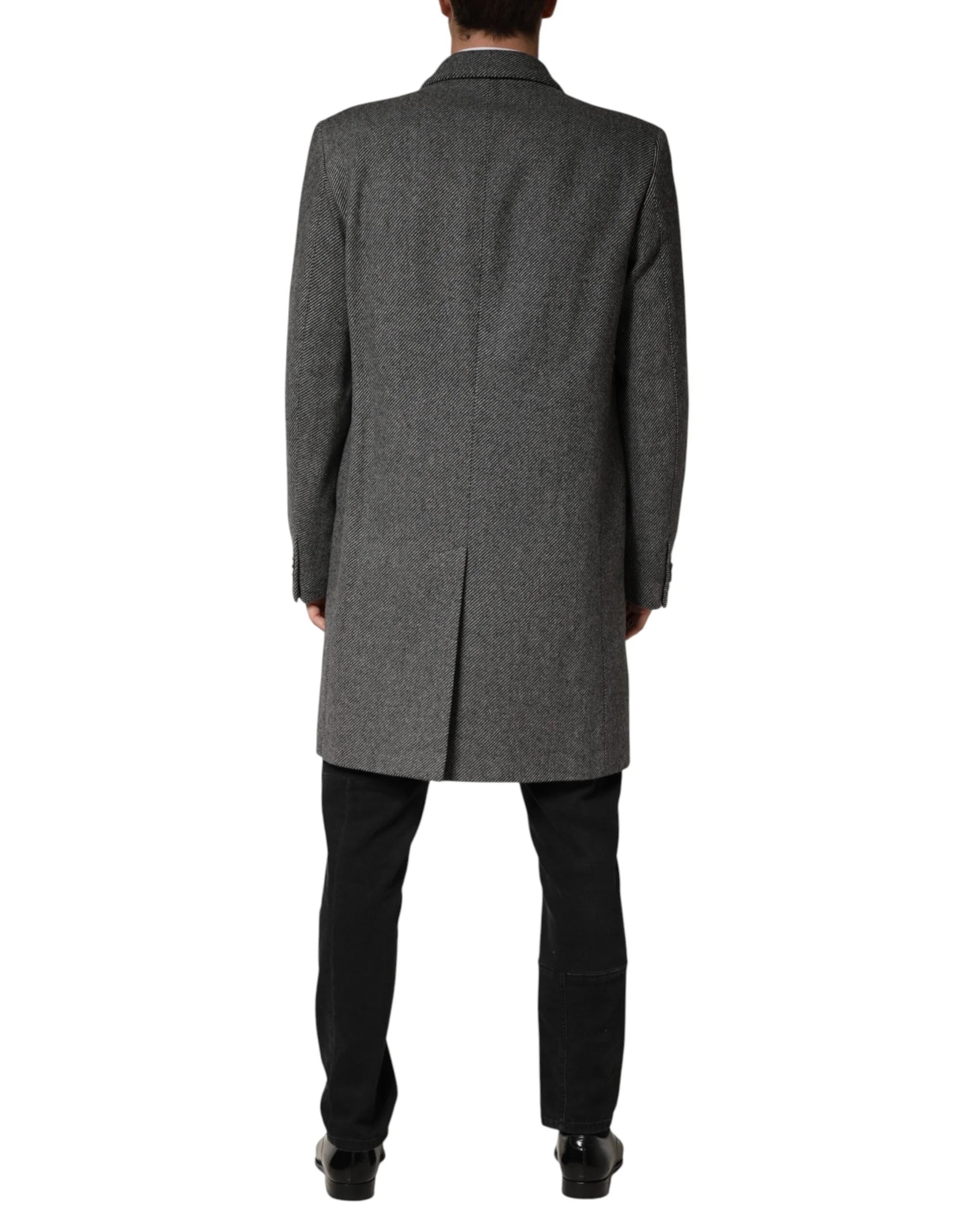 Dolce & Gabbana Gray Single Breasted Men Trench Coat Jacket - IT50 | L