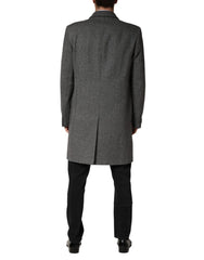 Dolce & Gabbana Gray Single Breasted Men Trench Coat Jacket - IT50 | L