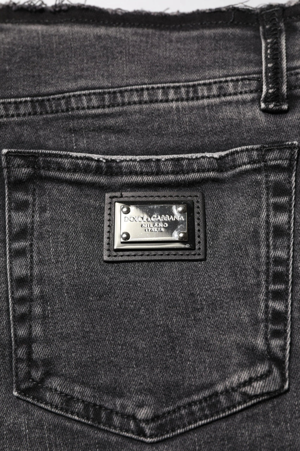 Dolce & Gabbana Gray Skinny Cotton Mid Waisted Denim Jeans - IT40|S - Jeans