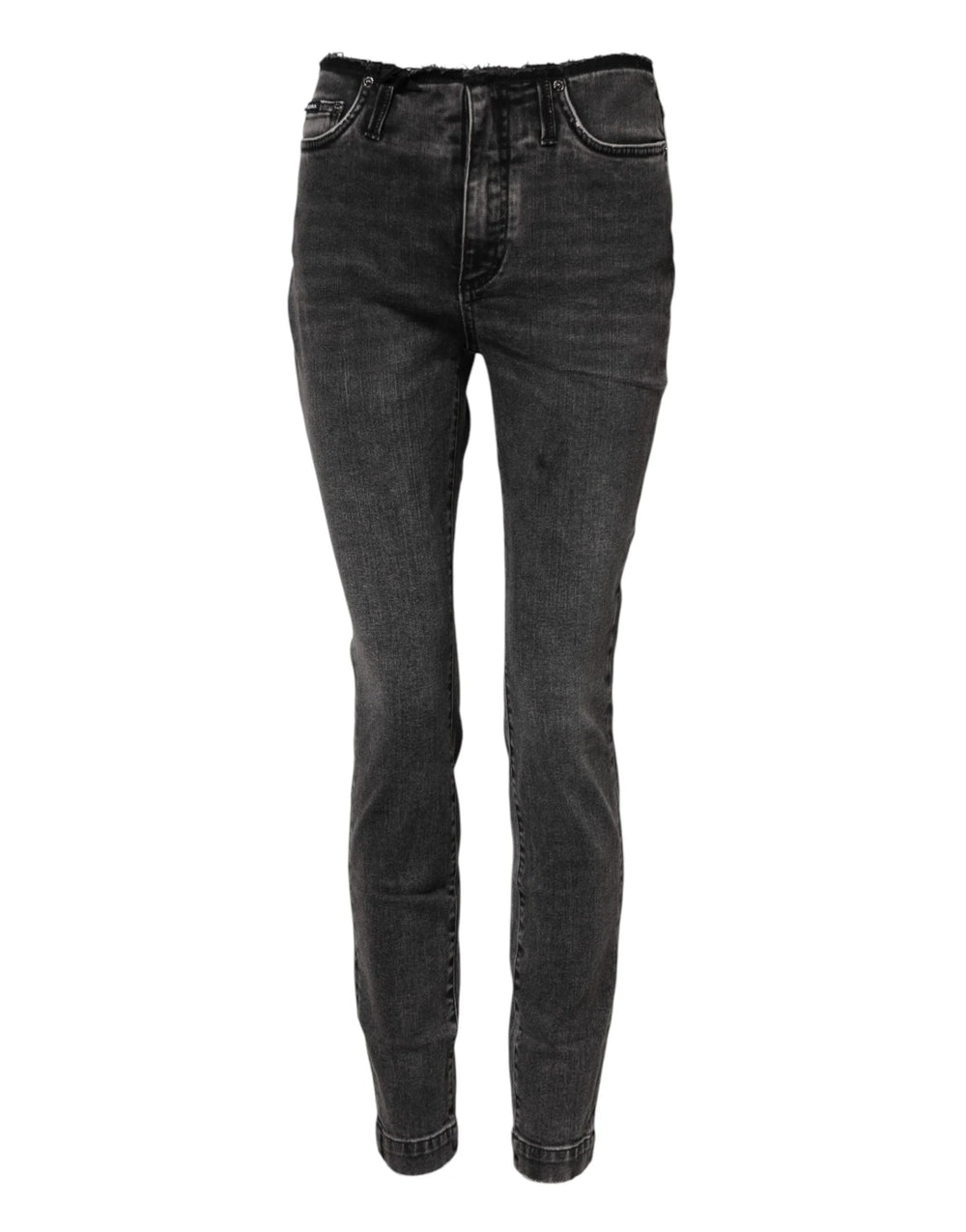 Dolce & Gabbana Gray Skinny Cotton Mid Waisted Denim Jeans - IT40|S - Jeans