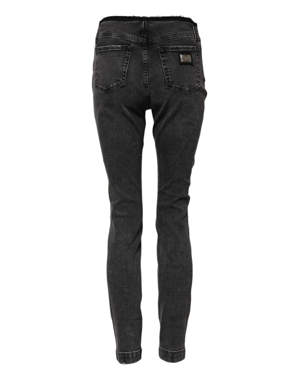 Dolce & Gabbana Gray Skinny Cotton Mid Waisted Denim Jeans - IT40|S - Jeans