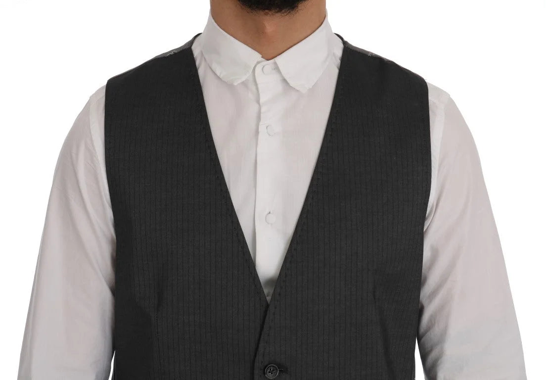 Dolce & Gabbana Gray STAFF Cotton Rayon Vest - IT50 | L - Vests