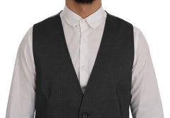 Dolce & Gabbana Gray STAFF Cotton Rayon Vest - IT50 | L - Vests