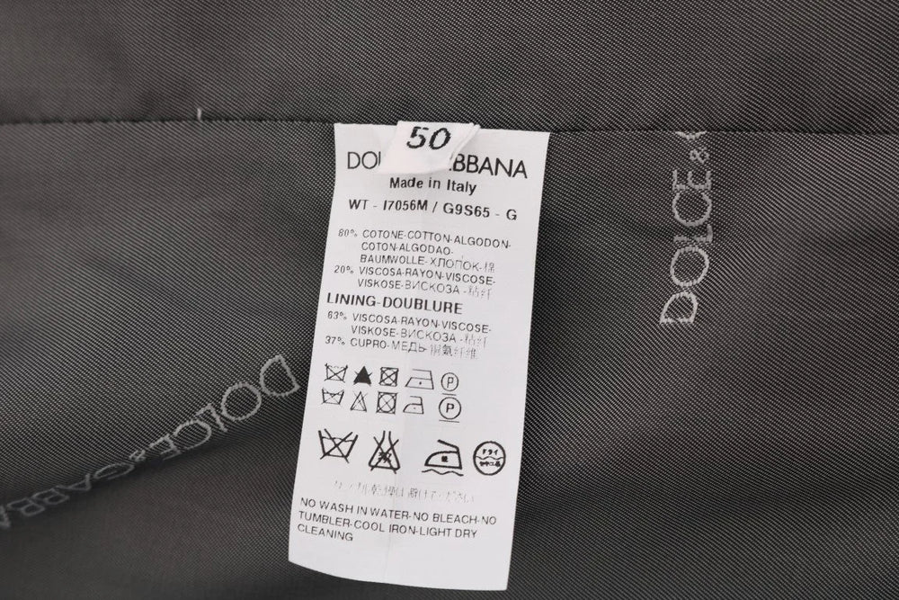 Dolce & Gabbana Gray STAFF Cotton Striped Vest - IT50 | L - Vests