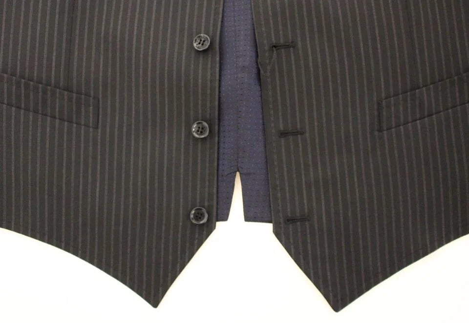 Dolce & Gabbana Gray Stretch Formal Dress Vest Gilet - IT50 | L - Vests
