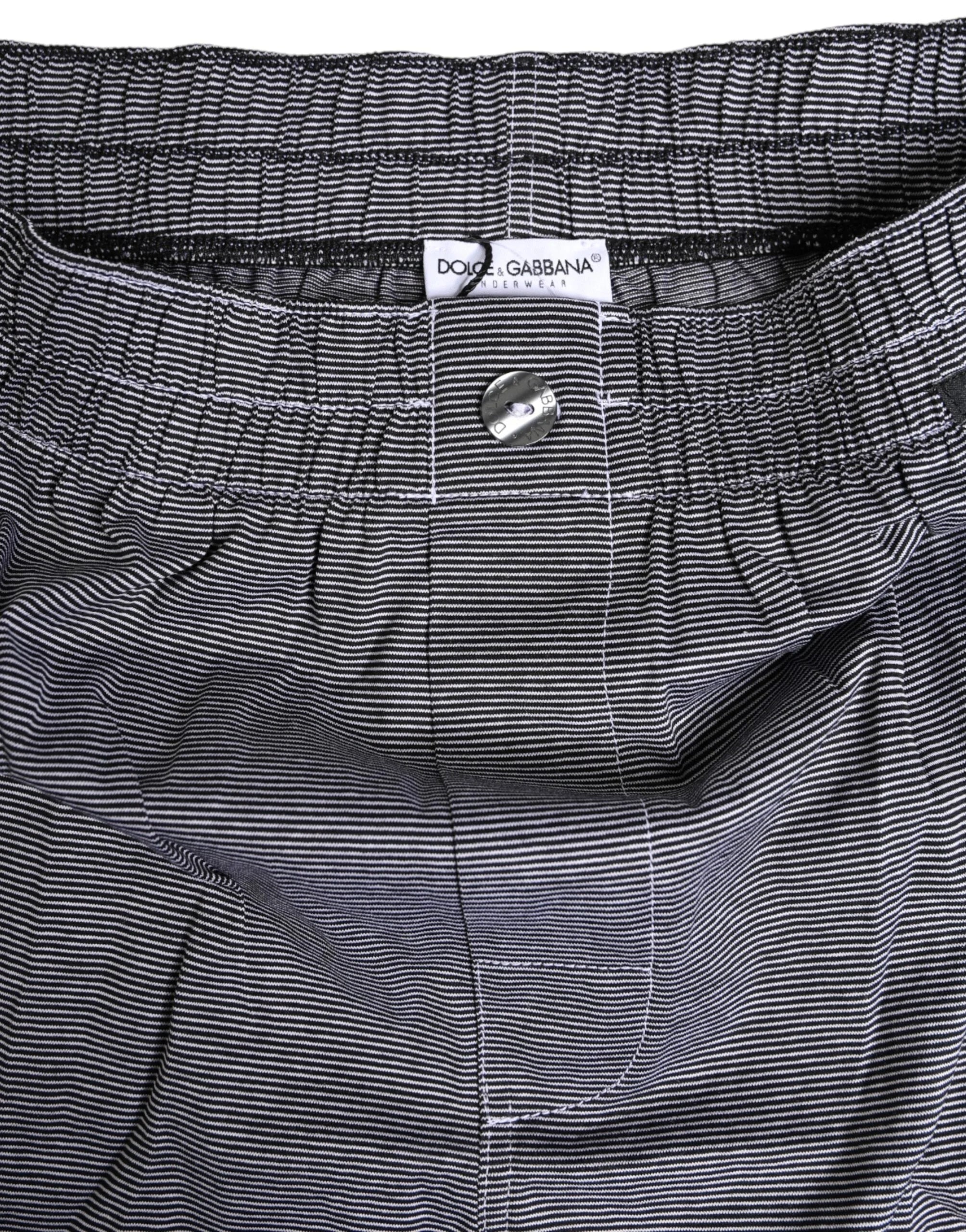 Dolce & Gabbana Gray Striped Cotton Regular Boxer Underwear - IT3 | XS - Boxer Shorts