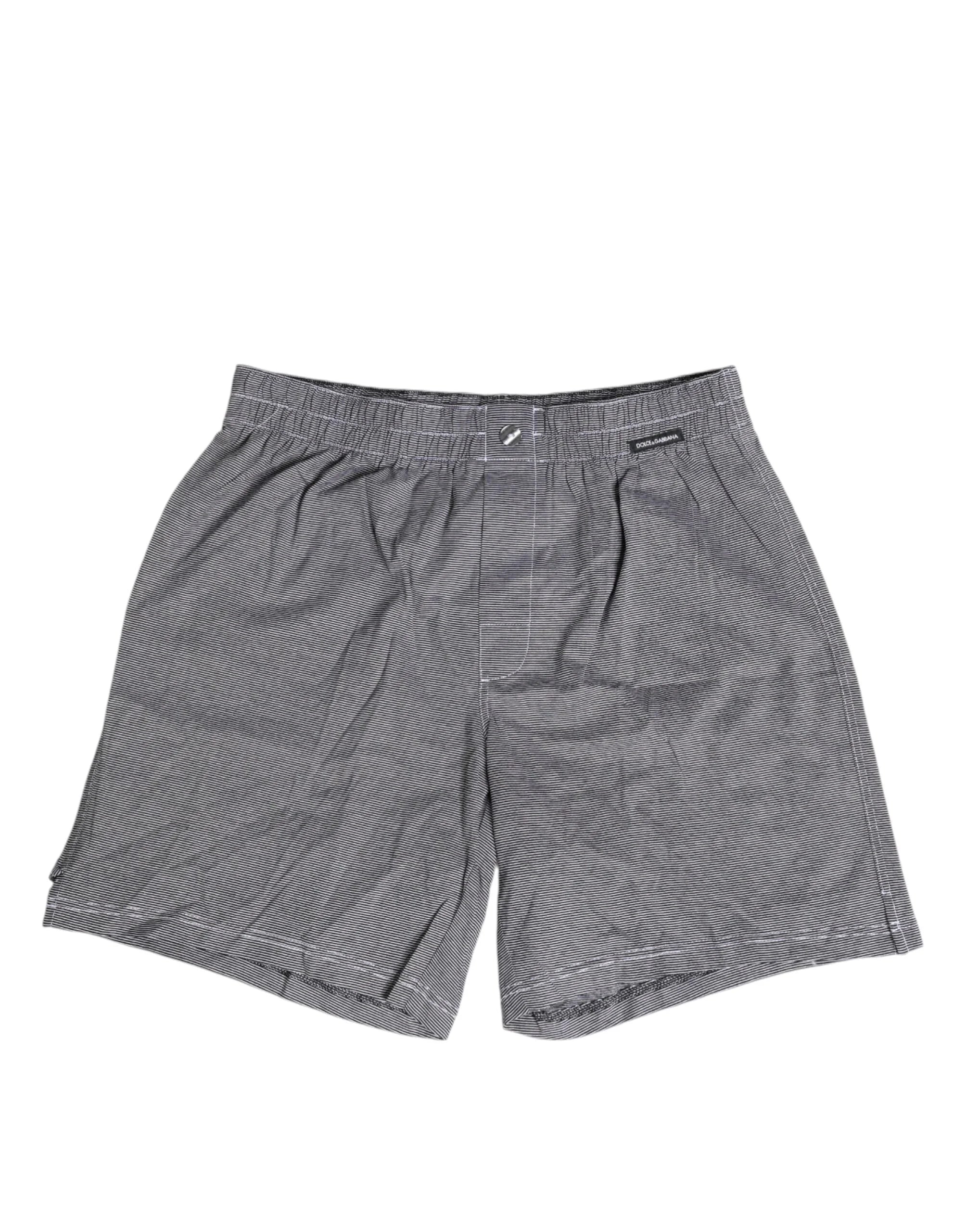 Dolce & Gabbana Gray Striped Cotton Regular Boxer Underwear - IT3 | XS - Boxer Shorts