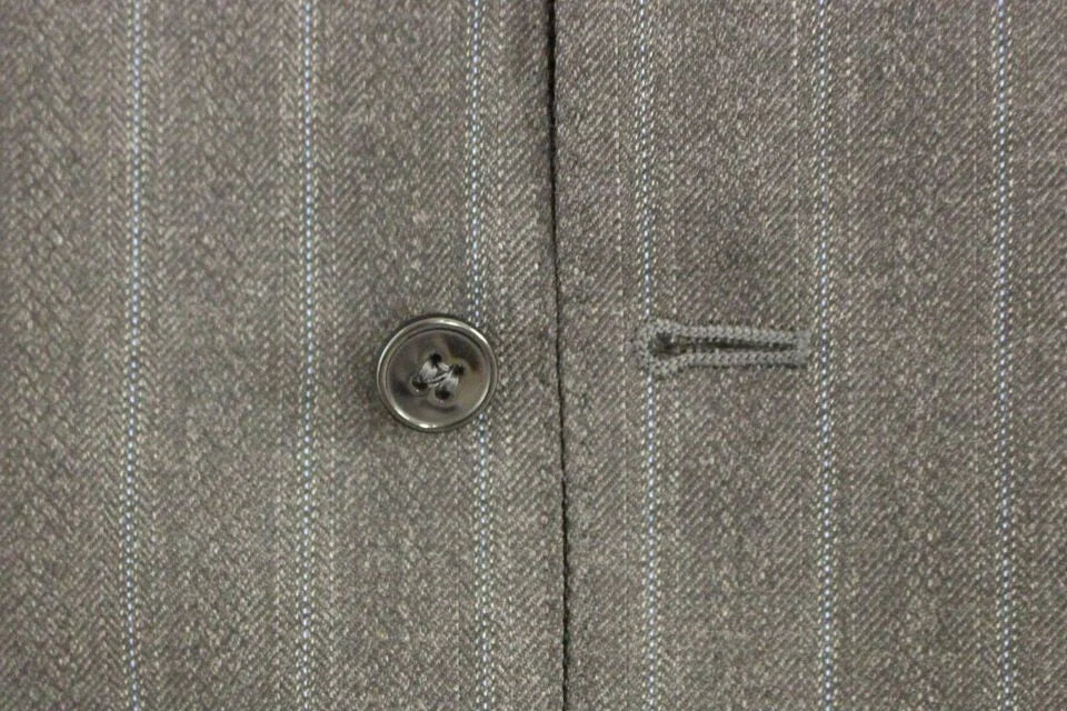 Dolce & Gabbana Gray Striped Wool Logo Vest Gilet Weste - IT48 | M - Vests