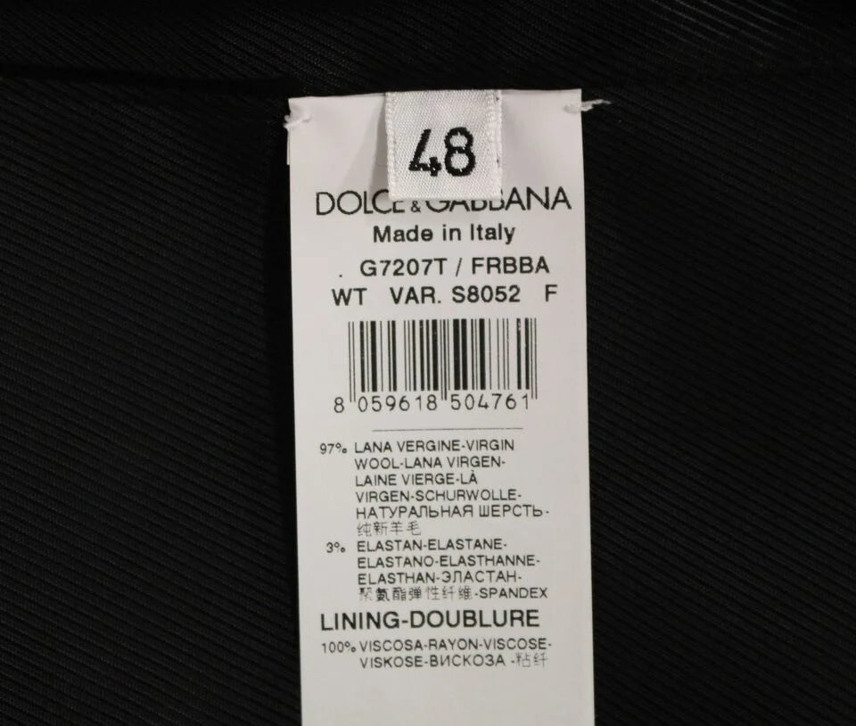 Dolce & Gabbana Gray Striped Wool Logo Vest Gilet Weste - IT48 | M - Vests