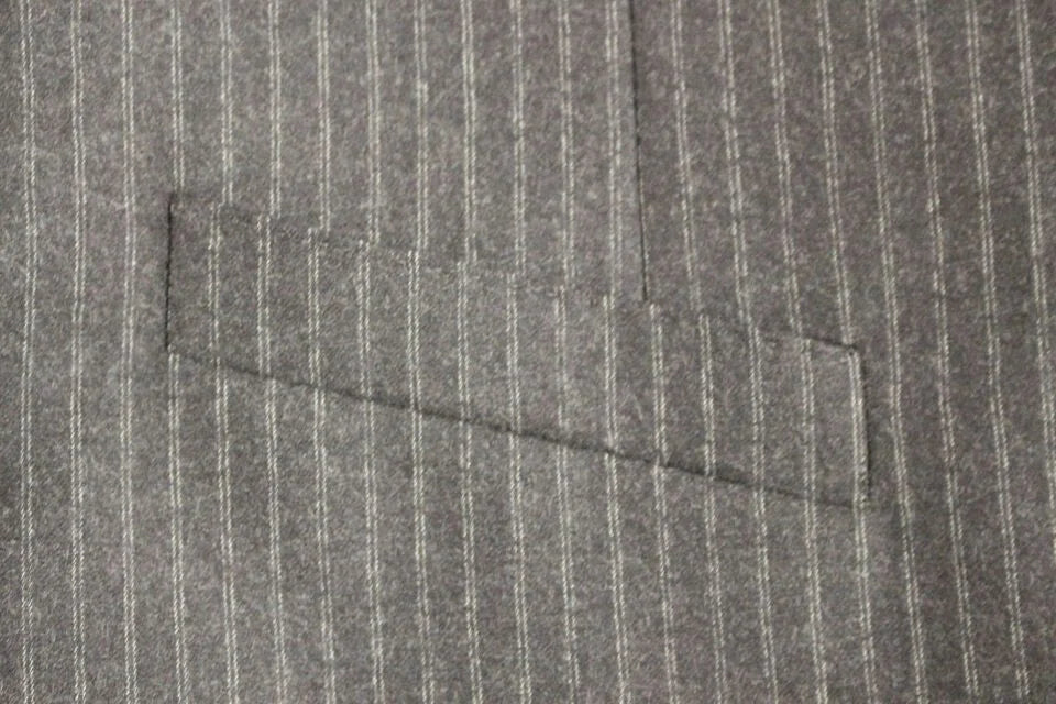 Dolce & Gabbana Gray Striped Wool Single Breasted Vest - IT48 | M - Vests