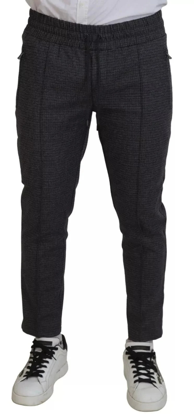 Dolce & Gabbana Gray Striped Wool Skinny Trouser Pants - IT48 | M