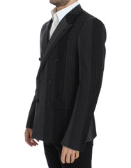 Dolce & Gabbana Gray striped wool stretch blazer - IT48 | M - Sport Jackets