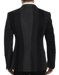 Dolce & Gabbana Gray striped wool stretch blazer - IT48 | M - Sport Jackets