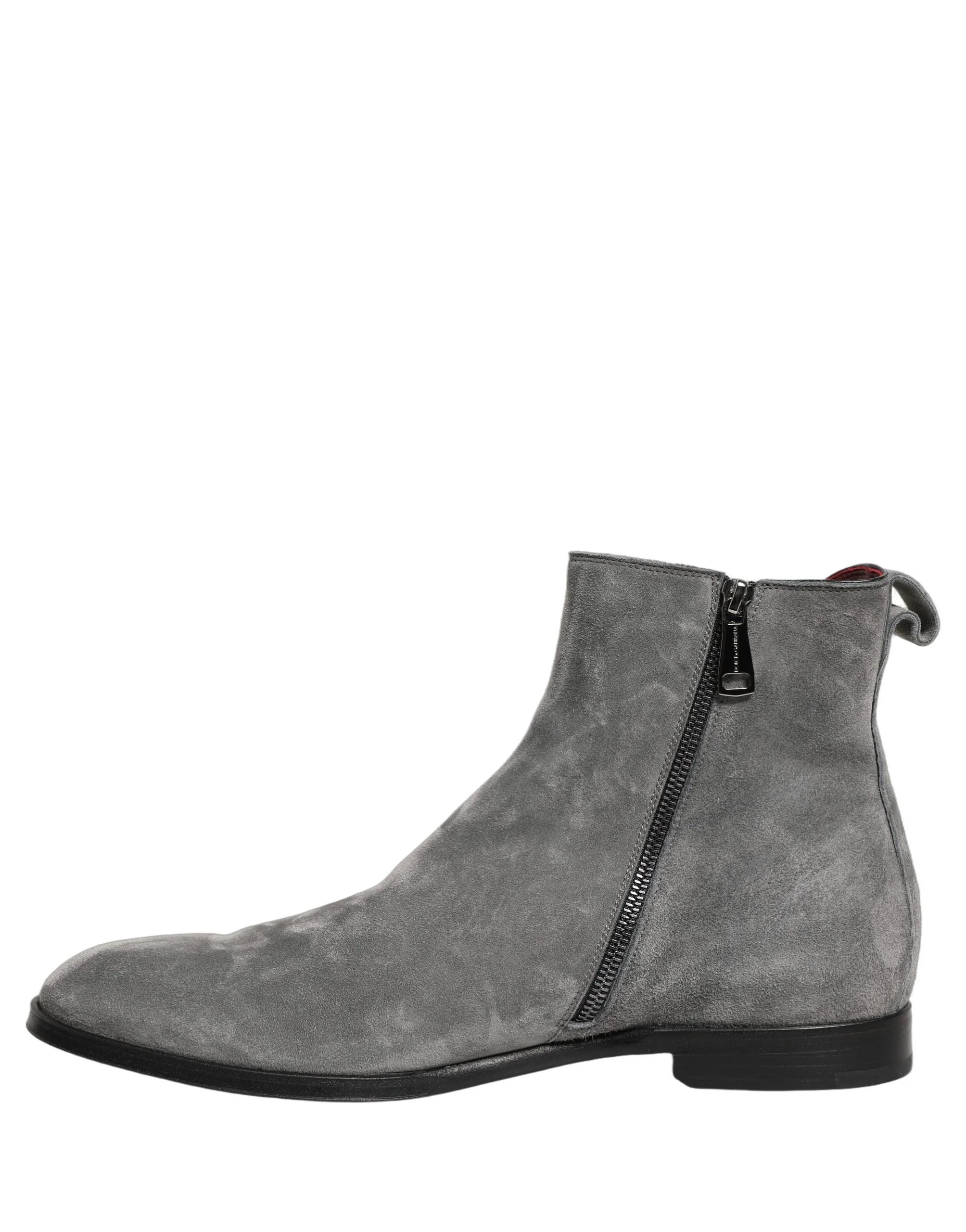 Botas Chelsea Dolce & Gabbana Grises Botas de Cuero Suede