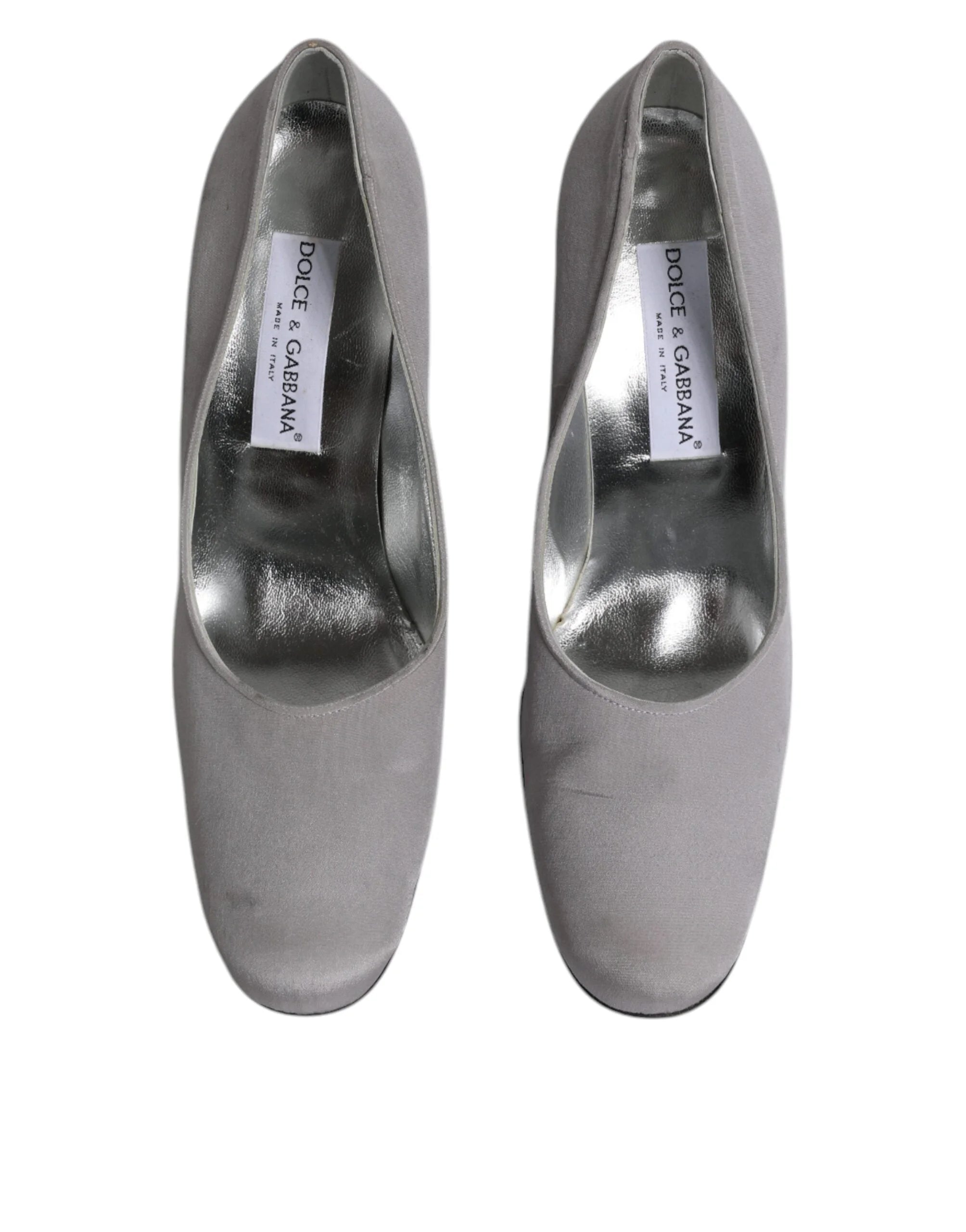Dolce & Gabbana Gray Suede Leather High Heel Pumps Shoes - EU40/US9.5