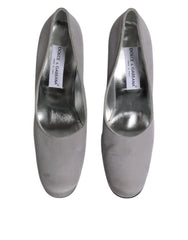 Dolce & Gabbana Gray Suede Leather High Heel Pumps Shoes - EU40/US9.5