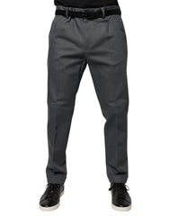 Dolce & Gabbana Gray Tapered Formal Dress Pants - IT52 | XL - Trousers