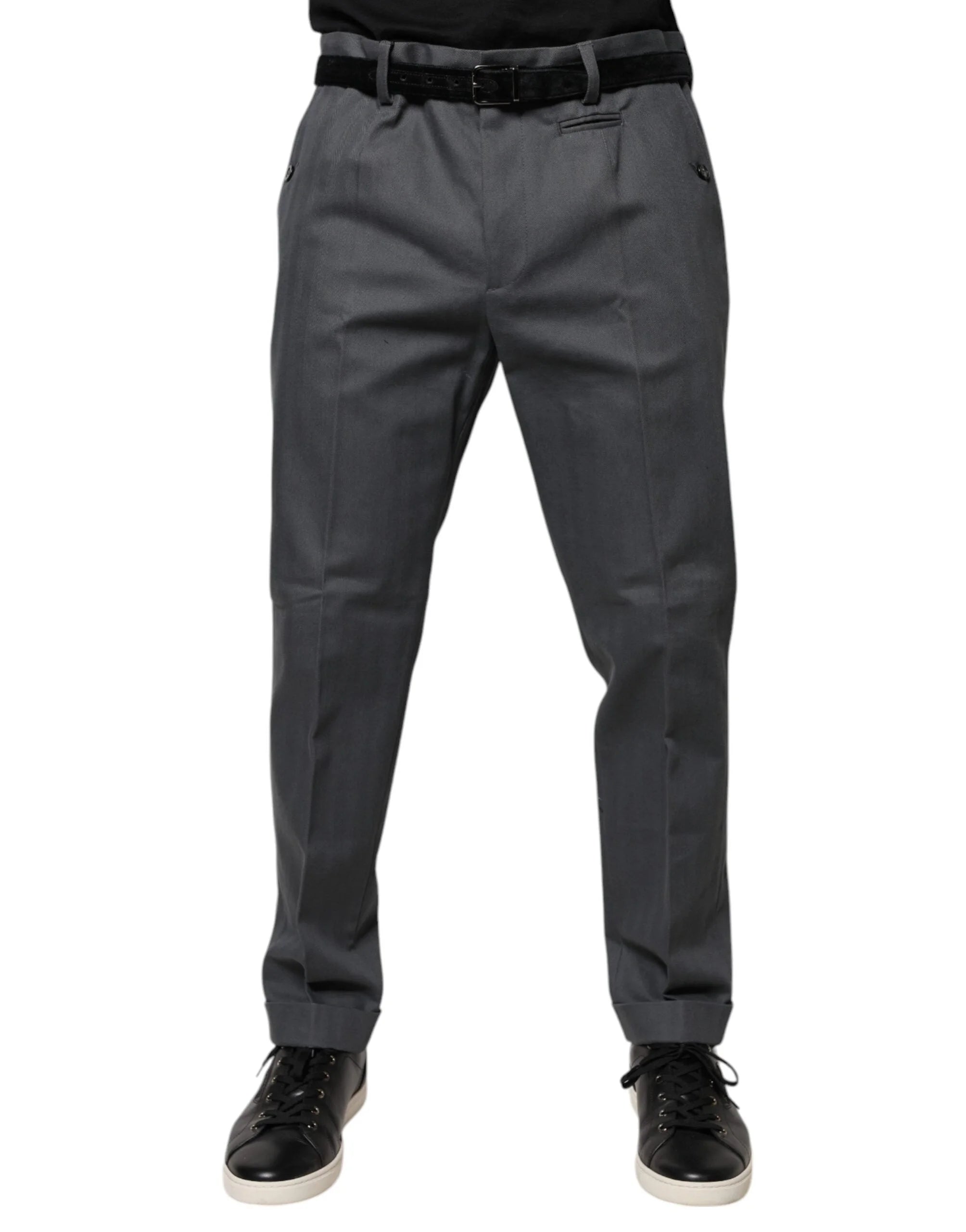 Dolce & Gabbana Gray Tapered Formal Dress Pants - IT52 | XL - Trousers