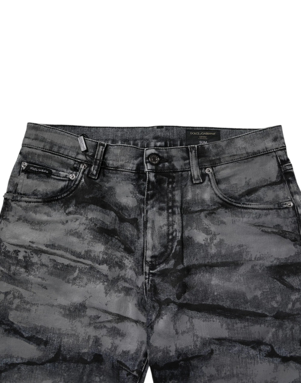 Dolce & Gabbana Gray Tie Dye Cotton Skinny Men Denim Jeans - IT48 | M - Jeans