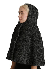 Dolce & Gabbana Gray Tweet Wool Kaftan Jacket Coat Top - 57 cm|S