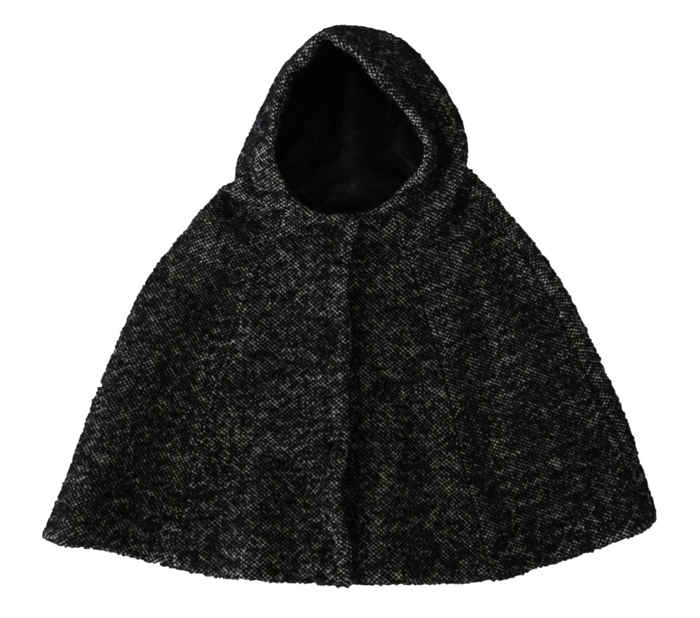 Dolce & Gabbana Gray Tweet Wool Kaftan Jacket Coat Top - 57 cm|S