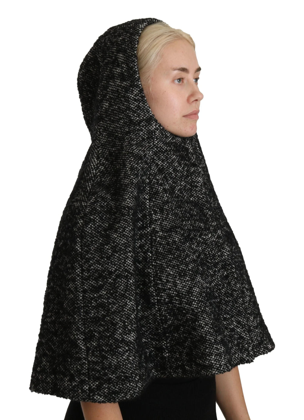 Dolce & Gabbana Gray Tweet Wool Kaftan Jacket Coat Top - 57 cm|S