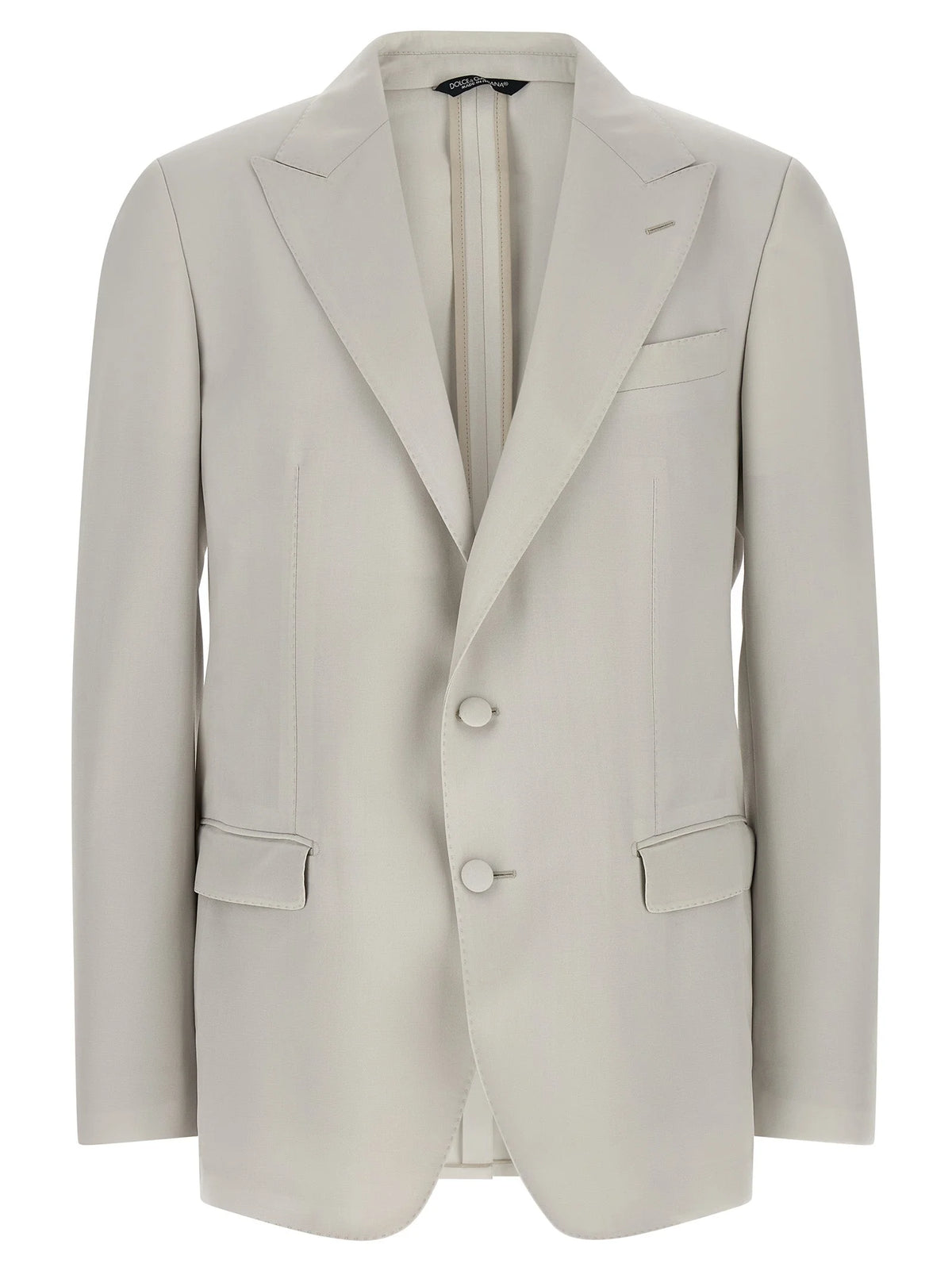 Dolce & Gabbana Gray Virgin Wool Blazer