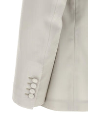Dolce & Gabbana Gray Virgin Wool Blazer