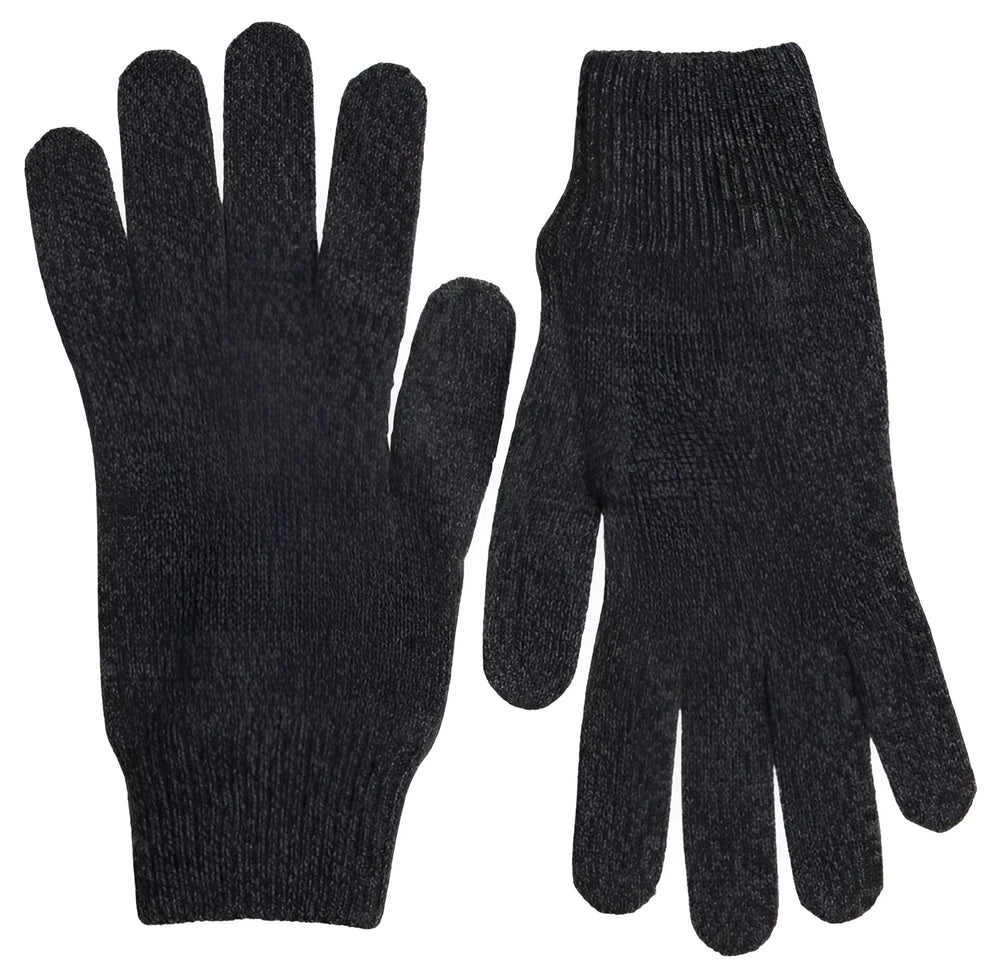 Dolce & Gabbana Gray Virgin Wool Knit Hands Mitten Men Gloves - Gloves & Mittens