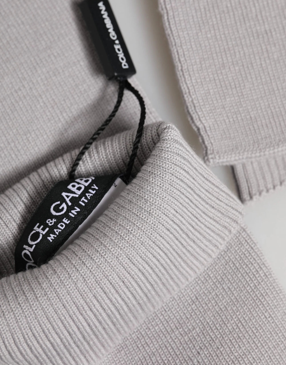 Dolce & Gabbana Gray Virgin Wool Knitted Fingerless Men Gloves