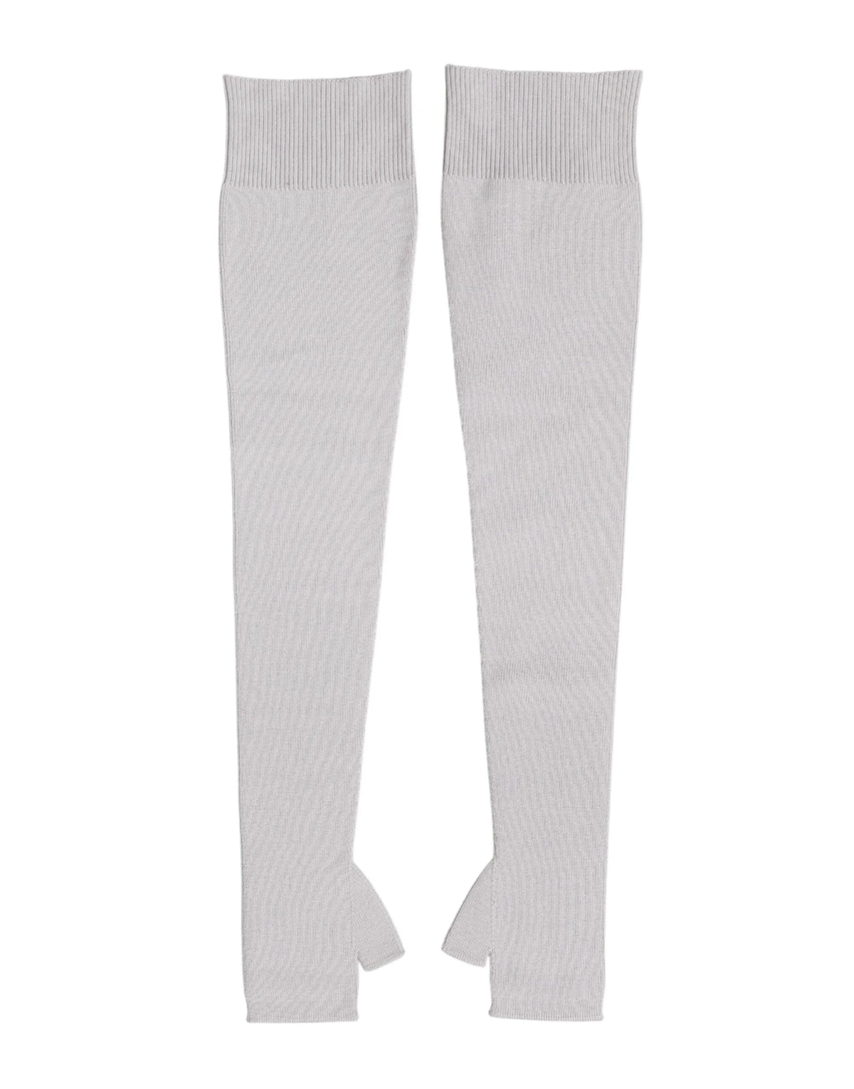 Dolce & Gabbana Gray Virgin Wool Knitted Fingerless Men Gloves